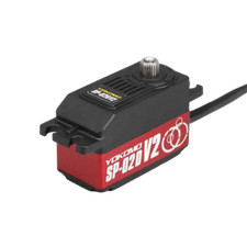 SP-02DV2 Digital Steering Servo For RC Drift Cars - Programmable Coreless Servo With Metal Gears (Red)