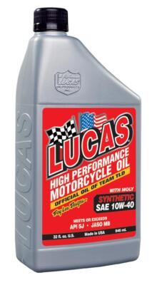 #ad Lucas Oil Engine Oil Synthetic SAE 10w 40 w Moly Motorcycle Oil JASO MB $25.66