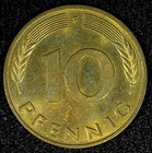 Germany - Federal Republic 1988 F 10 Pfennig Stuttgart Mint aUNC KM# 108 ( 729) — photo 2
