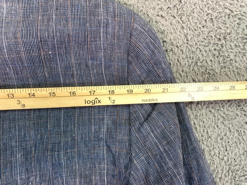 Brooks Brothers Fitzgerald Blazer Linen 2 Button Mens 48L Blue Windowpane Check - Picture 10 of 17