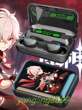 Genshin Impact Bluetooth 5.0 Earphone In-ear Earbuds+Charging Case Sport Headset