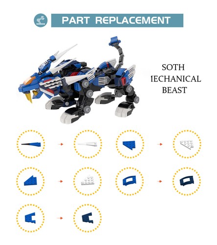 Zoids-Blade-Liger Building Blocks Set Mechanical Beast MOC DIY Model Bricks Toys - 第 5/5 張圖片