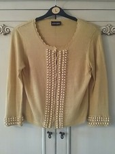 Womens Principles Mustard Beaded Cardigan. Size 12. Worn Once.