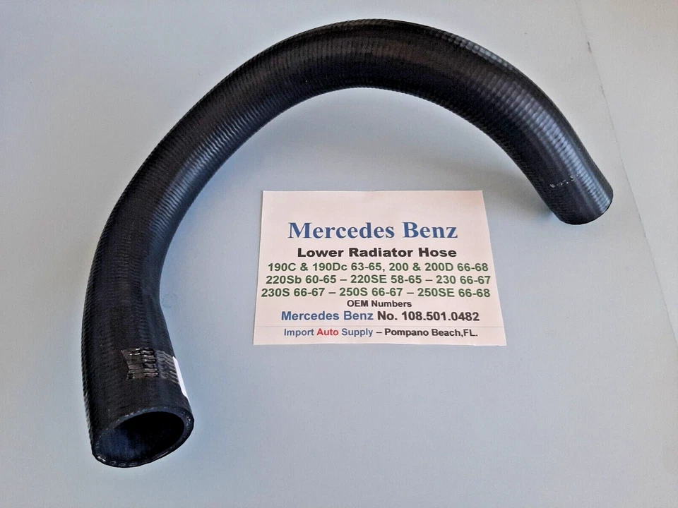 Mercedes-Benz Lower Radiator Hose 190c & Dc, 200,200D, 220Sb, 220SE,230S,250S,E - Image 2 of 4