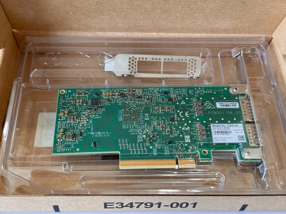 MELLANOX MCX414A-GCAT ConnectX-4 CX414A EN 2 port QSFP28 50GbE Network HBA - Image 2 of 3