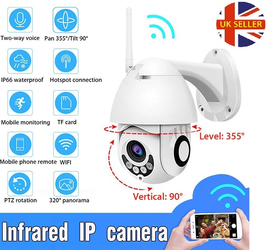 1080P IP WIFI Camera Wireless Outdoor CCTV HD PTZ Smart Home