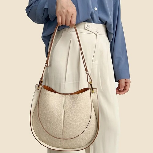 Women's Leather Crossbody Bags Saddle Bag Large Capacity Shoulder Bucket Bag - Bild 2 von 28