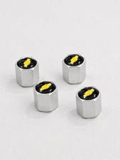 Silver Tire Valve Caps 4pcs Fit For Chevrolet Wheel Air Dust Covers Silver Tire Valve Caps 4pcs Fit For Chevrolet Wheel Air Dust Covers