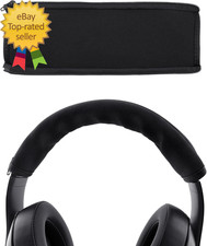 Headphone Headband Cover Black Band Cover 9.2 X 3.1 in Detachable Easy Cleaning