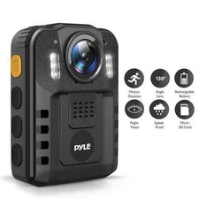 Pyle HD Wireless Body Camera 128GB, IR/NV, Battery & Outdoor/Indoor PPBCM6