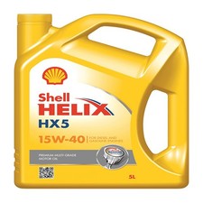 550046286 Engine Oil Helix HX5 15W-40 A3/B3 CF SN 5 Litre Bottle Motor By Shell 6.20 per litre
