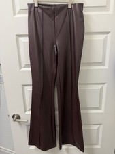 A New Day Faux Leather High-Rise Pants Small - Brown