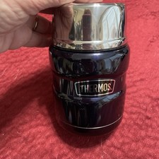 Thermos Stainless Steel 16oz Insulated Black Food Jar with Folding Spoon