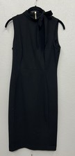 Calvin Klein Sheath Dress Size 4 Black Sleeveless Wedding Guest Career