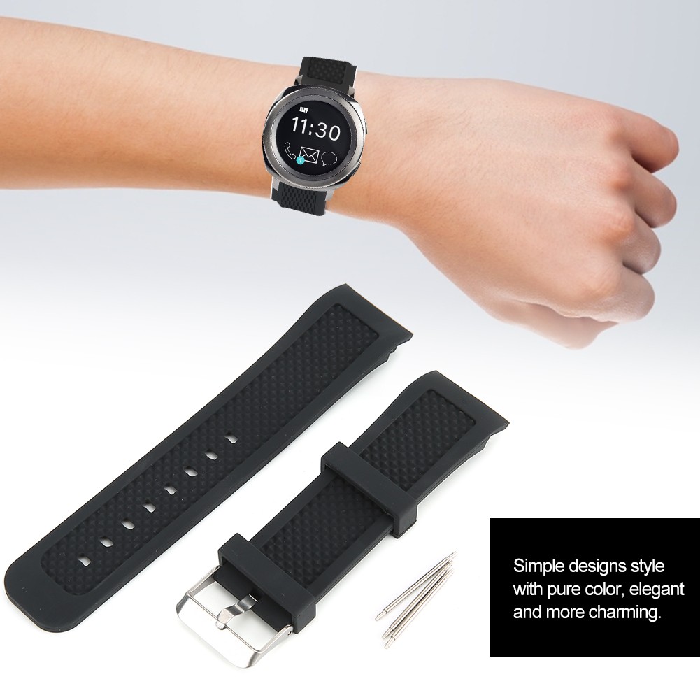 22mm Silicone Watchband Watch Strap Band Adjustable Wristwatch Replacement KRI✈️