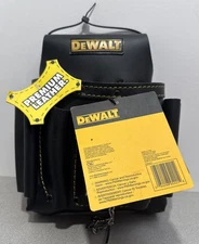 DEWALT Heavy Duty Black Leather Electrician Belt Tool Pouch-8 Pocket New DG5421