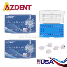 AZDENT Dental Orthodontic Ceramic Clear Brackets Braces MBT/Roth.022 Hooks 3 4 5