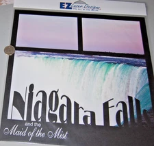 EZ Laser Designs paper piecing page layout black Niagara Falls Maid Mist 12x12"