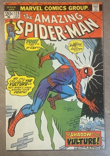THE AMAZING SPIDER-MAN #128 JAN 1974 *THE VULTURE!*  BRONZE AGE MARVEL VG/FN