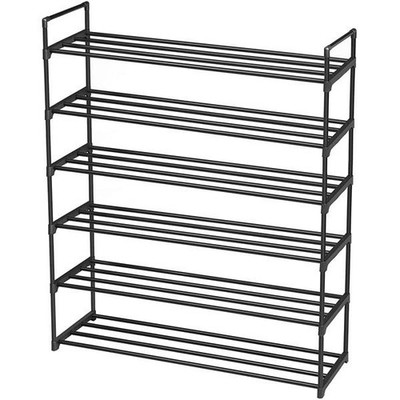 6 Tiers Shoe Rack Tower Shelf Durable Metal Storage Organizer Closet