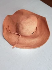 Sun N Sand Women’s Wide Brim Straw Hat Floppy Beach Summer Vacation Orange
