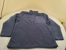 HI-TEC Sweatshirt Mens XXL Blue Fleece 1/4 Zip Outdoor Activewear Pullover