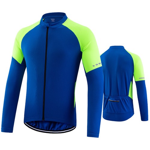 Men's Basic Riding Jerseys Full Zipper Long Sleeves Bike Shirt With SPCA - Picture 3 of 14