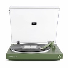 Wireless Turntable Bluetooth Automatic Green Victrola VPT-800-GRN