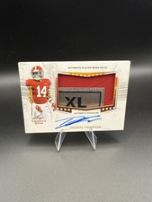 Deionte Thompson JERSEY LAUNDRY TAG AUTO 2019 Leaf Trinity Alabama