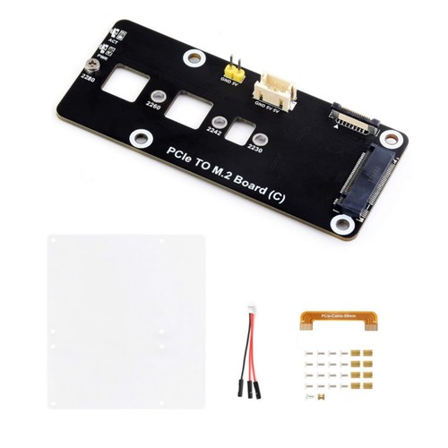 New Black PCIe to M.2 NVMe SSD Adapter Board For Raspberry Pi5 Gen2 Gen3 - Afbeelding 3 van 11
