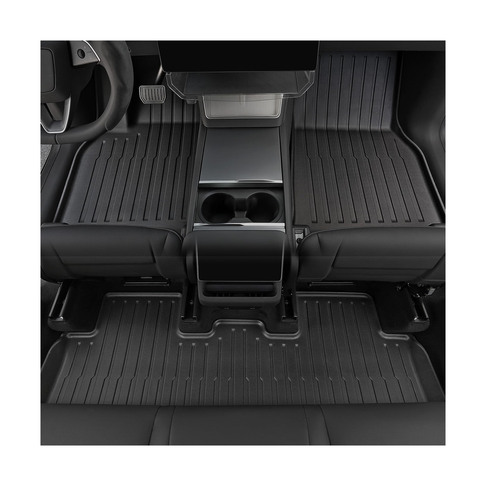 Floor Mats for 2026 2025 Tesla Model Y Juniper, Full Coverage All Weather Flo...