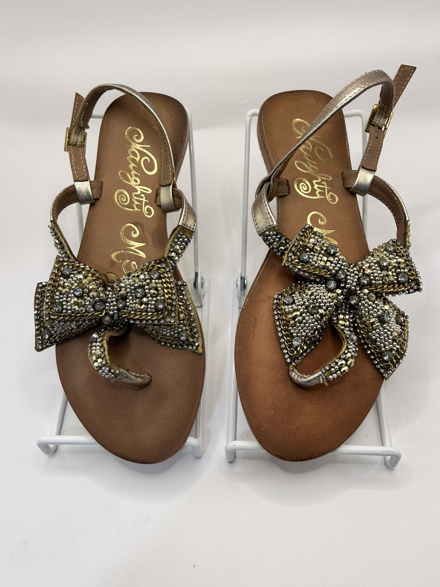 Bow Sandals Naughty Monkey Rhinestone Sandals Naughty Monkey