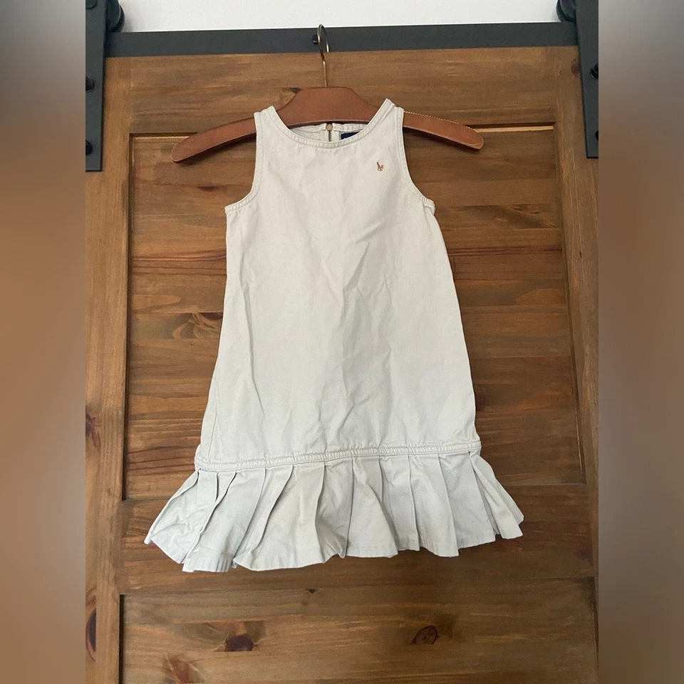 Vestido Ralph Lauren beige para niñas Foto 4 de 4