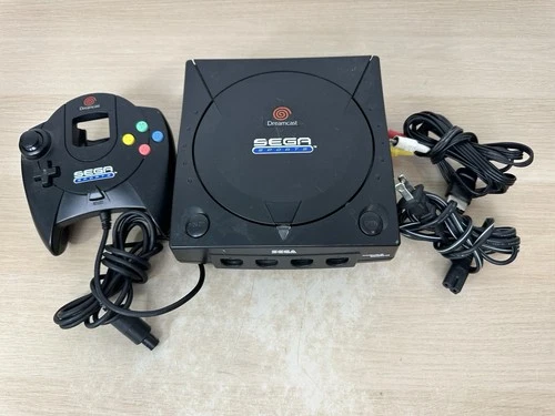 OEM USA Sega Sports Dreamcast Console w/ OEM Black Controller & Cords - WORKS!