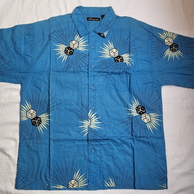 Vintage No Boundaries Shirt Men's ''Large'' YK2 Dice Vegas Poker Casino