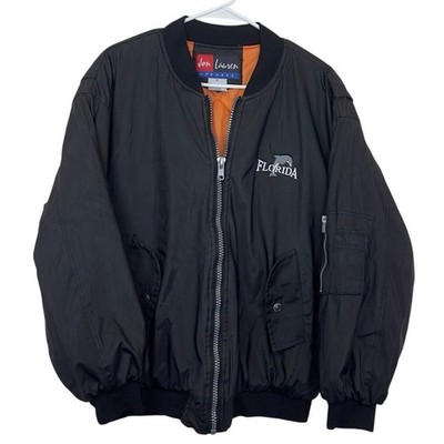 Jon Lauren Apparel Bomber Style Jacket Florida Dolphin Embroidery Size S 
