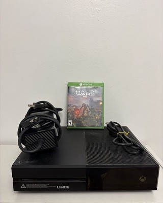 Microsoft Xbox One 500GB Black Console 1540 Bundle w/ Cables+ Halo Wars 2