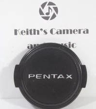 Genuine Vintage Pentax 49mm Snap On Front Lens Cap Silver Black 2715 Free Ship