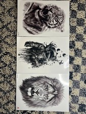 6pcs Temporary Tattoo Stickers various designs, Fake Body Art Tatoo