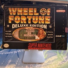 Super Nintendo SNES Wheel of Fortune Deluxition Game CIB Complete In Box