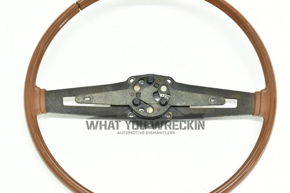 Volante y bocina originales Chrysler Valiant de 2 radios - marrón - en muy buen estado VH VJ VK Foto 2 de 4