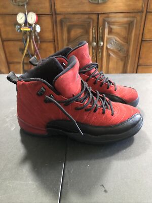 Nike Air Jordan Retro 12 “Reverse Flu Game” Size Red Suede