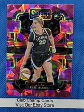 2024 #22 Kate Martin Panini WNBA Select Concourse Pink Ice Prizm Aces RC