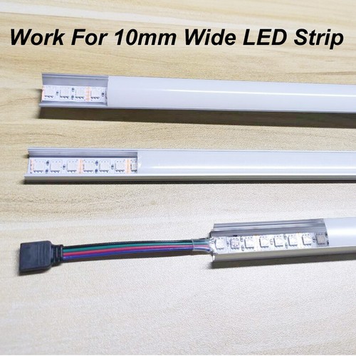 Led Aluminum Profile Channel Holder U/V Shape LED Strip White Cover 3.3FT 6.6FT - Picture 8 of 11