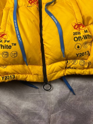 OFF WHITE c/o VIRGIL ABLOH Industrial Zipped Puffer DOwn Jacket Mens size XXL - Picture 3 of 18