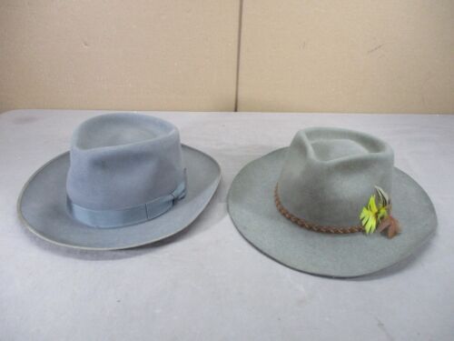 2 Vintage 1950's Fedoras Brent Airlite & Stetson Mallory Size 7 1/4 NICE HATS - Picture 23 of 23
