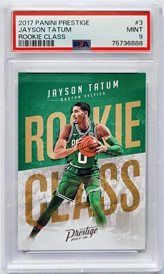 2017 Rookie Card Jayson Tatum Panini Prestige #3 PSA 9 Mint 