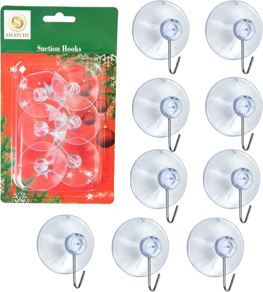 Heavy Duty Suction Hooks Kitchen Bathroom Wall Sign Christmas Decoration 12pcs