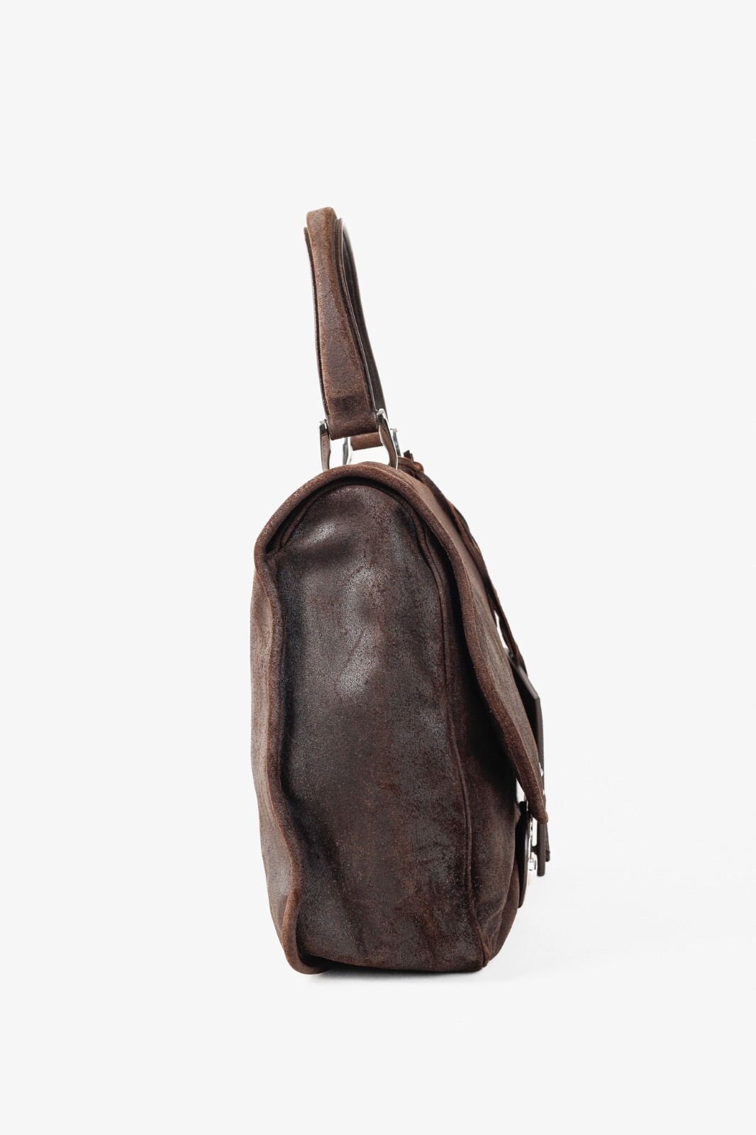 Balenciaga Brown Suede Saddle Work Bag image 3