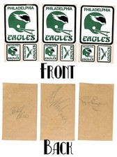 Philadelphia Eagles Stickers Auto Wilbert Montgomery Ray Phillips Hubert Oliver
